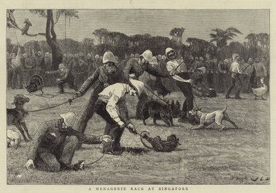 シンガポールでの動物園レース 作： John Charles Dollman